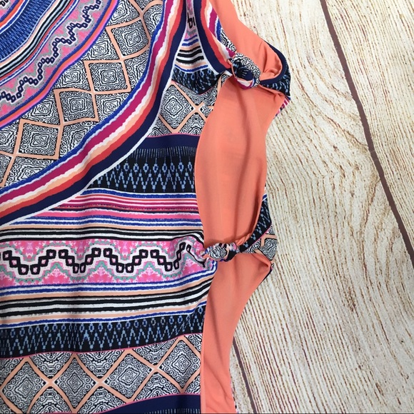 NEW Red Carter Cali Knotted Side 1 Piece Swimsuit Size 10 - Picture 9 of 15